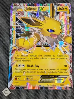 Jolteon EX 28/83 - XY Generations Ultra Rare Pokemon TCG LP - Image 1