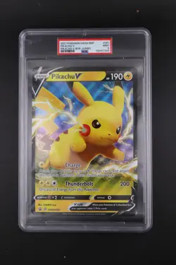 Pikachu V Pokemon 061 Jumbo 2021 SWSH BSP PSA 9 - Image 1