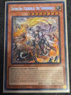 Dogmatika Fleurdelis, the Thunderbolt DOOD-EN026 Secret Rare 1st Ed NM Yu-Gi-Oh! - Image 1