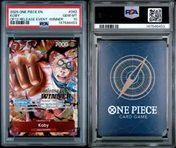 2025 ONE PIECE PROMOS LEGACY OF THE MASTER RELEASE EVENT-WINNER #092 KOBY PSA 10 - Image 2