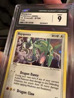 Rayquaza 9/106 Ex Emerald Pokemon Card Holo CGC 9 MINT - Image 3