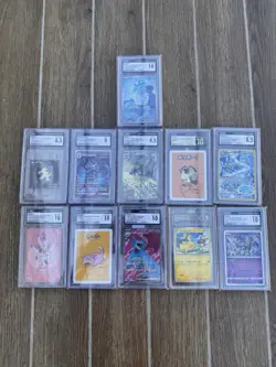 GRADED CARD POKEMON LOT , CGC AND TAG 11 GRADED CARDS - Image 1