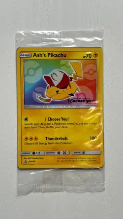 SEALED Ash’s Pikachu TCG SM108 2017 Promo Card Pokemon "I Choose You" Clean - Image 1