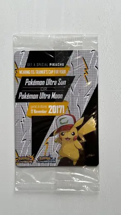 SEALED Ash’s Pikachu TCG SM108 2017 Promo Card Pokemon "I Choose You" Clean - Image 2