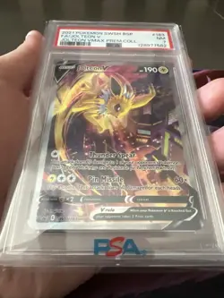 2021 Jolteon v SWSH183 Sword & Shield Promo Holo Card PSA 7 - Image 3