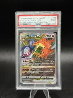 Pokemon TCG Charizard VSTAR SWSH262 Holo Black Star Promo Card PSA 9 - Image 1
