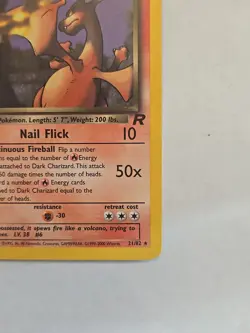 Dark Charizard 21/82 Team Rocket Non-Holo Pokemon TCG Card 80 HP - Image 5