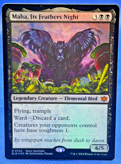 Maha, Its Feathers Night MTG Bloomburrow Regular Magic The Gathering - Image 1