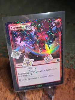 Lightning Bolt Pool Party FOIL SLD Secret Lair x Deadpool MTG Magic NM - Image 1