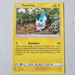 Pachirisu 80/214 Sun & Moon Lost Thunder Common Pokemon Card 2019 - Image 1