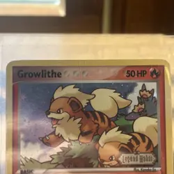 Pokemon Growlithe 55/92 Legend Maker Reverse Holo Common 50HP Card English - Image 2