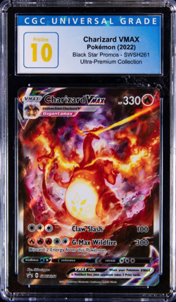 (PSA) CGC 10 PRISTINE Charizard VMAX SWSH261 Ultra Premium Promo Pokemon Card - Image 1