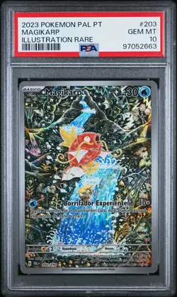 2023 POKEMON PORTUGUESE PAL PT-PALDEA EVOLVED ILLUSTRATION RARE MAGIKARP PSA 10 - Image 1