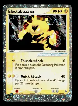 Pokemon TCG Electabuzz ex 97/109 Ruby and Sapphire Ultra Rare - Image 1
