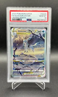 Pokemon Glaceon VSTAR GG40/GG70 - Crown Zenith Full Art 2023 - PSA 10 GEM MINT - Image 1