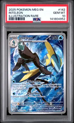 2025 Pokemon Mega Evolution Inteleon #142 PSA 10 - Image 1