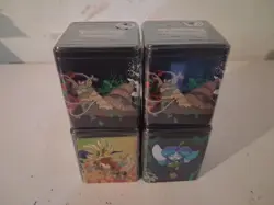 Pokemon TCG: 2025 Stacking Tins Sealed Brand New (4 Sealed Tins) + singles - Image 2
