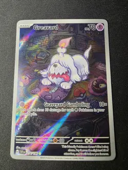 Pokemon TCG Scarlet & Violet Base Set Holo Illustration Rare Greavard 214/198 - Image 1