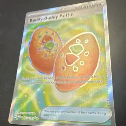 Pokemon Buddy-Buddy Poffin 167/132 Me01 Ultra Rare Full Art Holo EN 2023 - Image 1