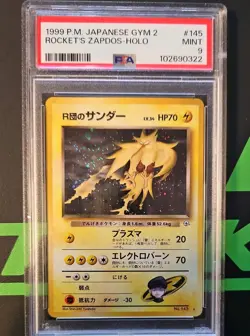 1999 POKEMON JPN GYM 2 #145 ROCKET'S ZAPDOS-HOLO PSA 9 - Image 1