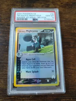 (POP 8) Mightyena 30/95 EX Team Magma Vs Aqua Reverse Holo Pokemon PSA 10 CS2 - Image 1