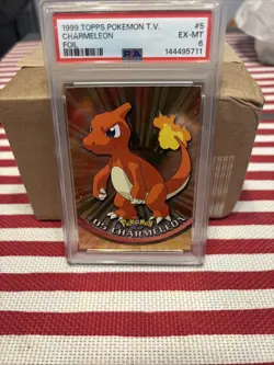 1999 Topps Pokemon TV Charmeleon #5 Foil (Black Logo) PSA 6 - Image 1