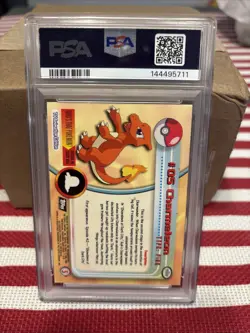 1999 Topps Pokemon TV Charmeleon #5 Foil (Black Logo) PSA 6 - Image 2