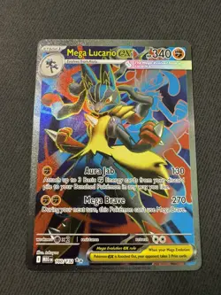 Pokemon TCG Holo Ultra Rare Full Art Mega Lucario EX 160/132 Near Mint - Image 1