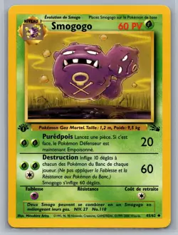 2000 Pokemon #45/62 1st Edition Smogogo - NM *TEXCARDS* - Image 1