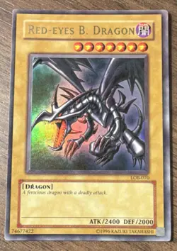 Konami Yu-Gi-Oh! Red-Eyes B. Dragon LOB-070 Ultra Rare Holo Unlimited English - Image 1