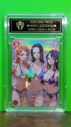 NAMI x BOA x NICO Waifu Goddess Prismatic Refractor Card CUSTOM MADE Black Label - Image 1