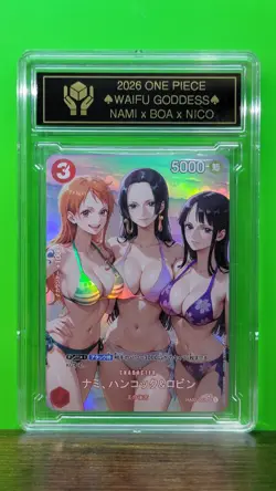 NAMI x BOA x NICO Waifu Goddess Prismatic Refractor Card CUSTOM MADE Black Label - Image 2