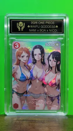 NAMI x BOA x NICO Waifu Goddess Prismatic Refractor Card CUSTOM MADE Black Label - Image 3