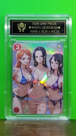 NAMI x BOA x NICO Waifu Goddess Prismatic Refractor Card CUSTOM MADE Black Label - Image 4