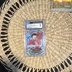 Bandai One Piece Monkey D. Luffy Premium Collection Foil SR CGC 9 OP07-109 - Image 1