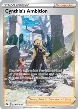 Cynthia's Ambition (#GG60/GG70) SWSH - Crown Zenith: Galarian Gallery LP Pokemon - Image 1
