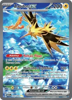 Zapdos ex (#202/165) - Holofoil SV - 151 LP Pokemon - Image 1