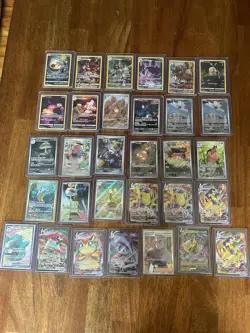 BIG Lot of 31 Pokemon Illustration Rare TCG Scarlet & Violet Vmax, Ex, Full art - Image 1