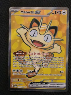 Pokemon TCG Meowth EX 107/088 Ultra Rare Perfect Order Pack Fresh - Image 1
