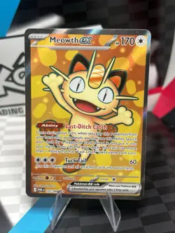 Meowth ex 107/088 Ultra Rare – Perfect Order Pokemon TCG - Image 1