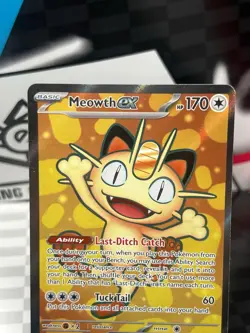 Meowth ex 107/088 Ultra Rare – Perfect Order Pokemon TCG - Image 2