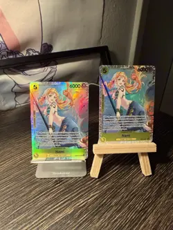 Bandai One Piece Card Game EB03 Nami Holo Character Cards Lot of 2 - Image 5