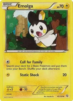 Emolga 45/124 - Pokemon Dragons Exalted Uncommon Card - Image 1