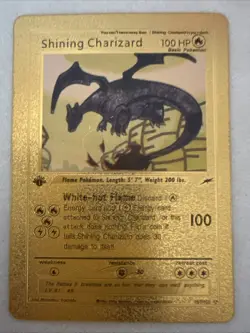Shining Charizard 107/105 Gold 1st edition ULTRA rare pokemon card - Image 3