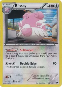 Pokemon Dark Explorers Holo Rare Card - Blissey 82/108 - Image 1