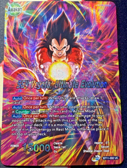 SS4 Vegeta Ultimate Evolution BT11 Leader Foil Dragon Ball Super Card Game | NM - Image 1