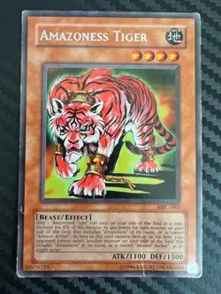 Yugioh Magician's Force Amazoness Tiger MFC-063 Unlimited Edition Rare DMG - Image 1