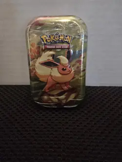Pokemon TCG Scarlet & Violet Prismatic Evolutions Flareon Tin - Sealed NEW - Image 1