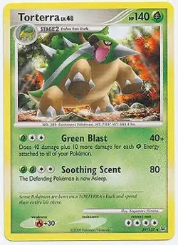 Pokemon Platinum Edition Rare Card - Torterra 39/127 - Image 1