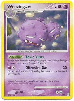 Pokemon Diamond & Pearl Great Encounters - Weezing (Rare) Card 31/106 - Image 1